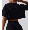 Спортивна футболка Crop T-shirt model 45 (NERO) Спортивна футболка Crop T-shirt model 45 (NERO)